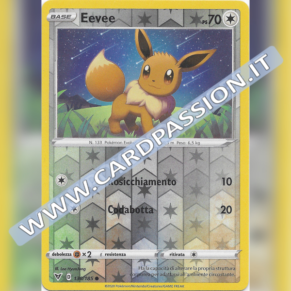 130/185 Eevee Reverse | Voltaggio Sfolgorante - Card Passion