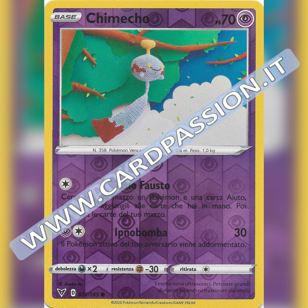 072/185 Chimecho Reverse | Voltaggio Sfolgorante - Card Passion
