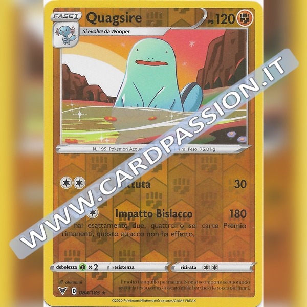 084/185 Quagsire Reverse | Voltaggio Sfolgorante - Card Passion