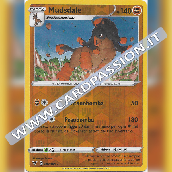 097/185 Mudsdale Reverse | Voltaggio Sfolgorante - Card Passion