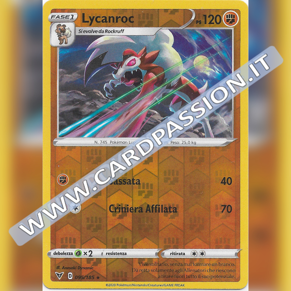 095/185 Lycanroc Reverse | Voltaggio Sfolgorante - Card Passion
