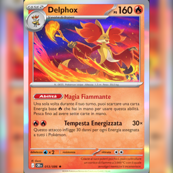 013/086 Delphox Holo | Caos Nascente