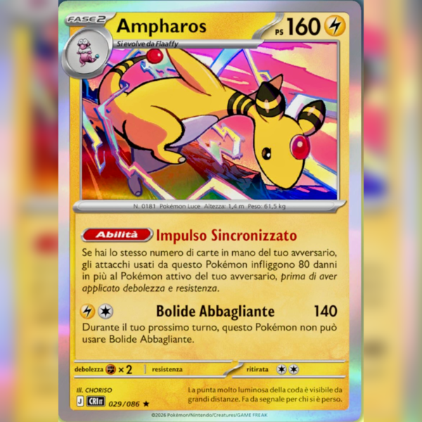 029/086 Ampharos Holo | Caos Nascente