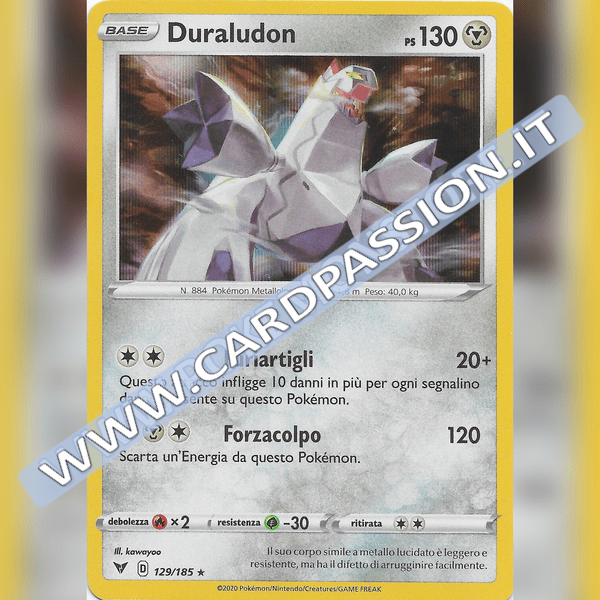 129/185 Duraludon Holo | Voltaggio Sfolgorante - Card Passion