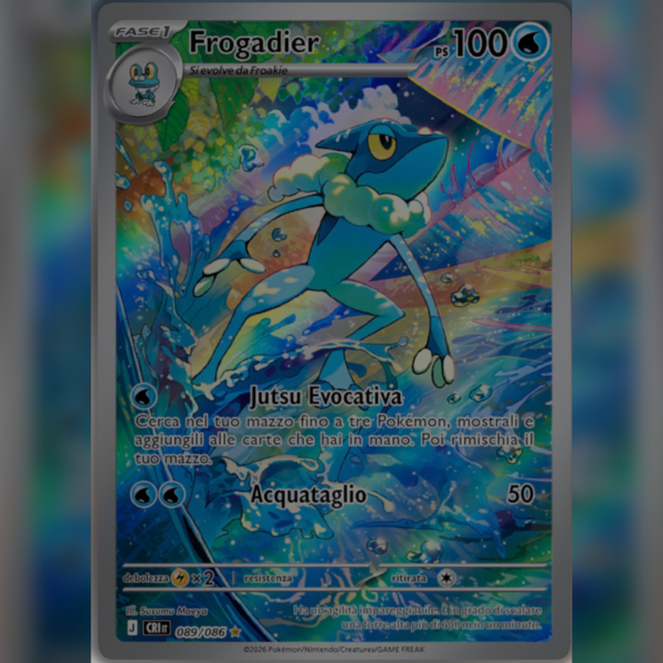 089/086 Frogadier Illustrazione Rara | Caos Nascente