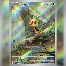 087/086 Chespin Illustrazione Rara | Caos Nascente