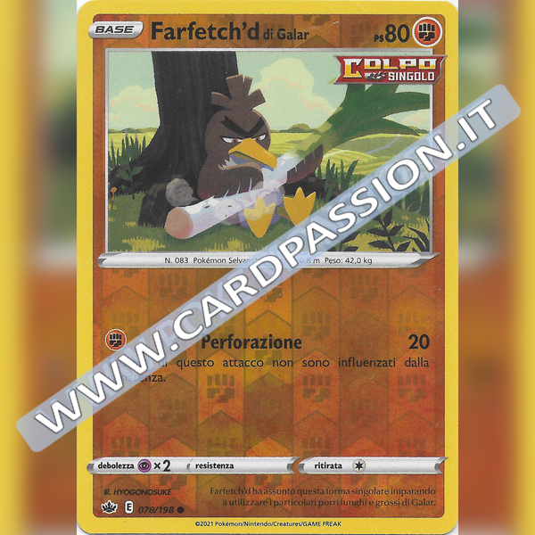 078/198 Farfetch'd di Galar Reverse | Regno Glaciale - Card Passion