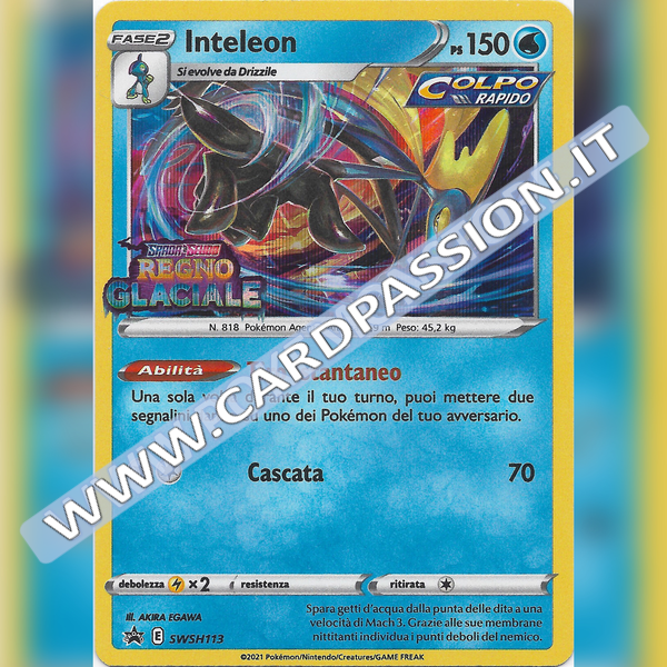 SWSH113 Inteleon Holo Black Star Promo Stamped - Card Passion