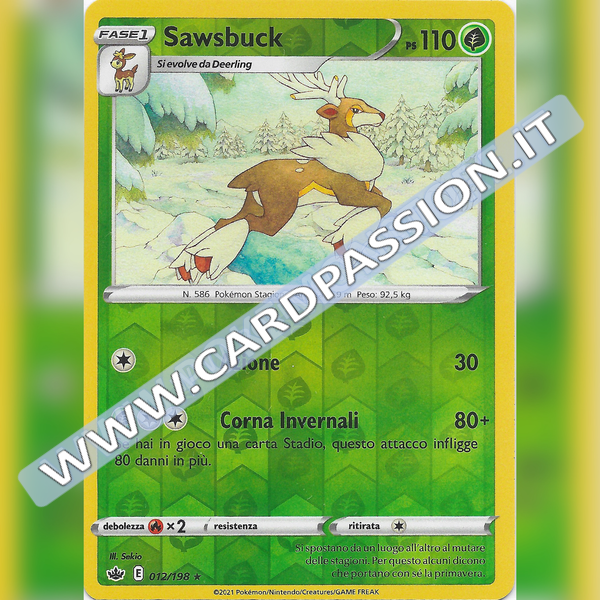 012/198 Sawsbuck Reverse | Regno Glaciale - Card Passion