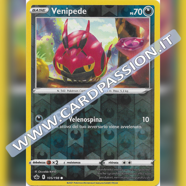105/198 Venipede Reverse | Regno Glaciale - Card Passion