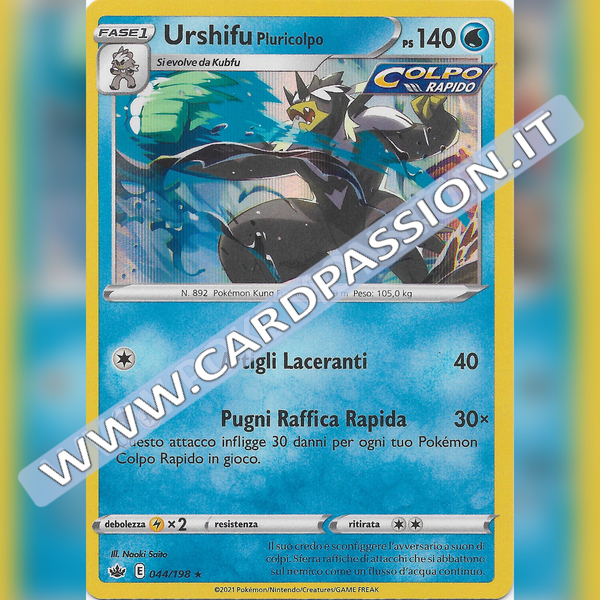 044/198 Urshifu Pluricolpo Holo | Regno Glaciale - Card Passion