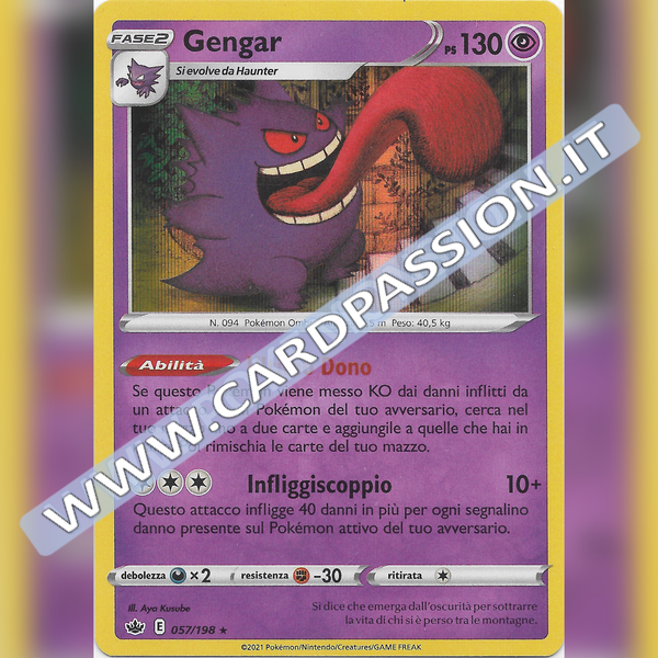 057/198 Gengar Holo | Regno Glaciale - Card Passion
