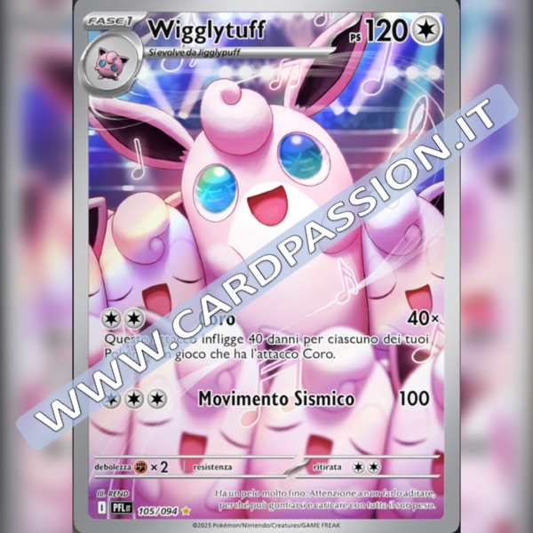 105/094 Wigglytuff Illustrazione Rara | Fiamme Spettrali