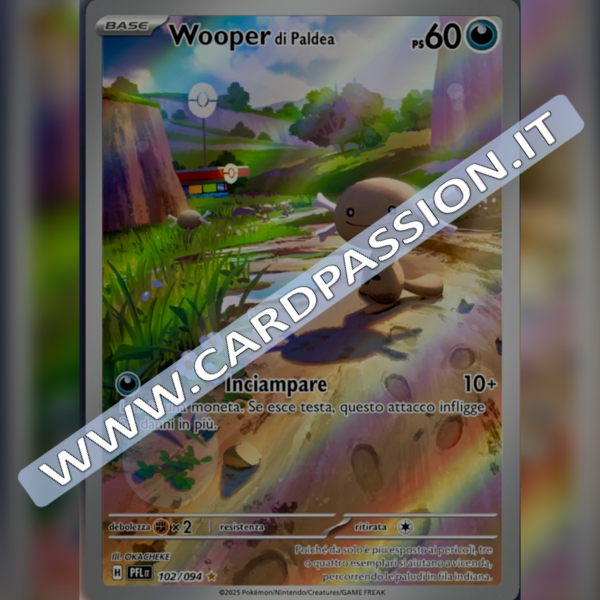 102/094 Wooper di Paldea Illustrazione Rara | Fiamme Spettrali
