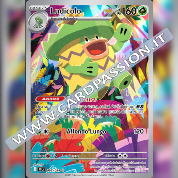 095/094 Ludicolo Illustrazione Rara | Fiamme Spettrali