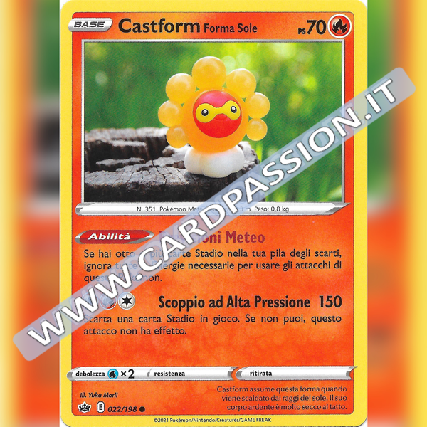 022/198 Castform Forma Sole | Regno Glaciale - Card Passion
