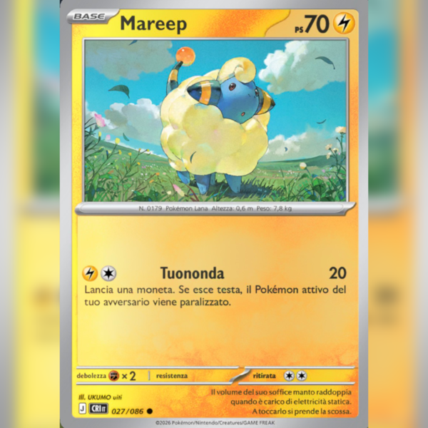 027/086 Mareep Reverse | Caos Nascente