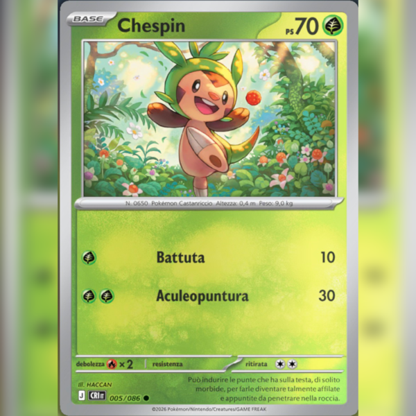 005/086 Chespin Reverse | Caos Nascente