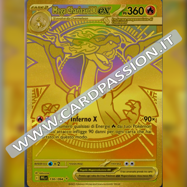 130/094 Mega Charizard X ex (Mega Ultimate Rare) | Fiamme Spettrali