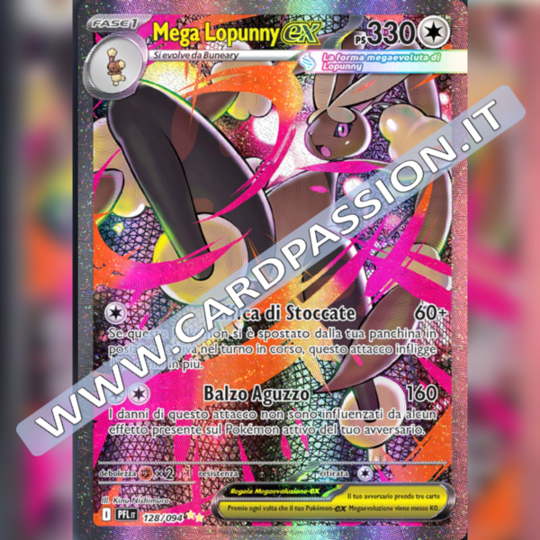128/094 Mega Lopunny ex (Alternative Art) | Fiamme Spettrali