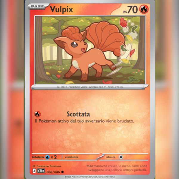 008/086 Vulpix Reverse | Caos Nascente