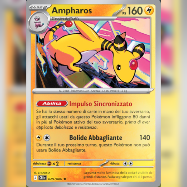 029/086 Ampharos Reverse | Caos Nascente