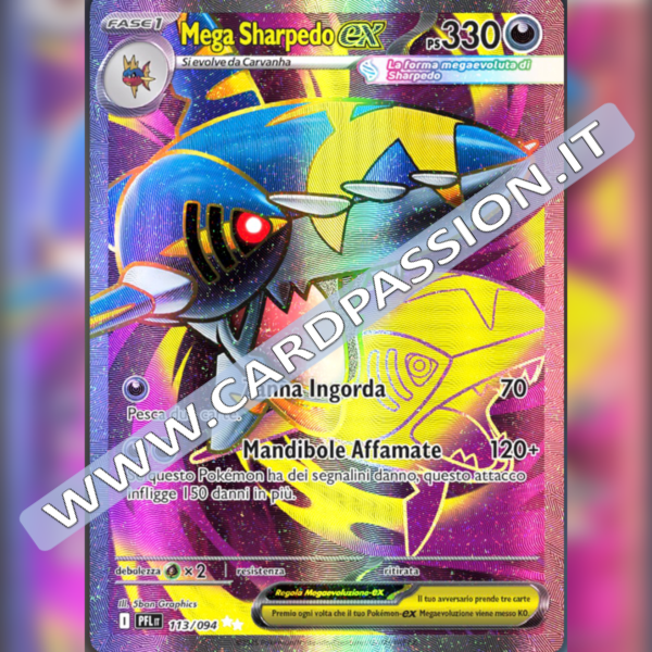 113/094 Mega Sharpedo ex (Full Art) | Fiamme Spettrali