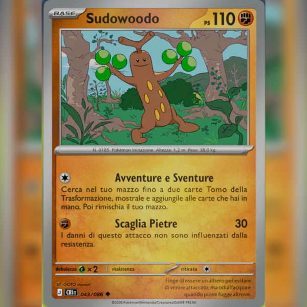 043/086 Sudowoodo Reverse | Caos Nascente