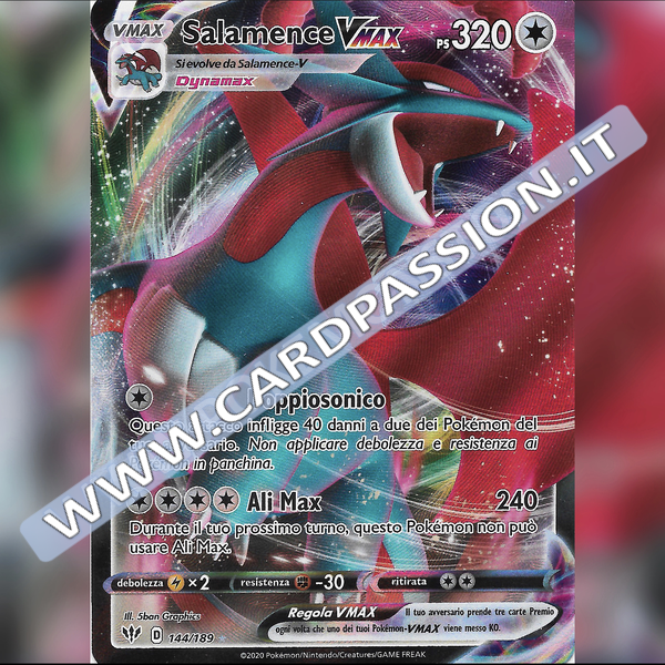 144/189 Salamence VMax | Fiamme Oscure - Card Passion