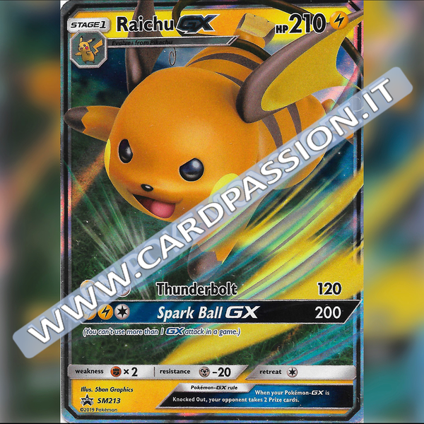 SM213 Raichu GX | Black Star Promo - Card Passion