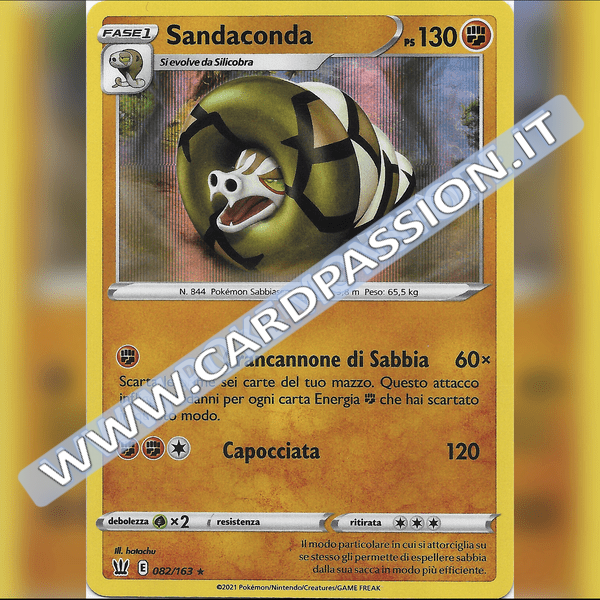 082/163 Sandaconda Holo | Stili di Lotta - Card Passion