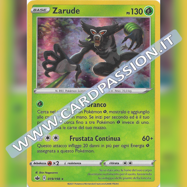 019/198 Zarude Holo | Regno Glaciale - Card Passion