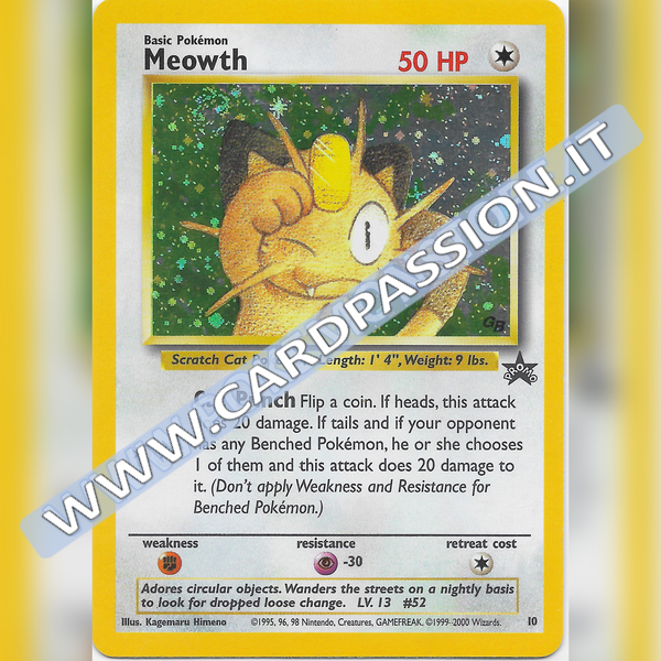 10 Meowth | Black Star Promo Excellent - Card Passion