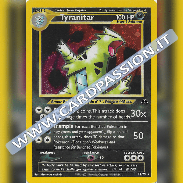 12/75 Tyranitar Holo | Set Neo Discovery Excellent - Card Passion