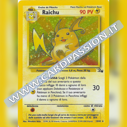 14/62 Raichu Holo | Set Fossil Excellent - Card Passion