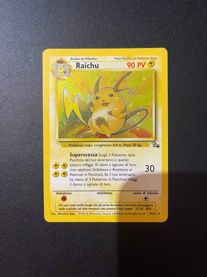 14/62 Raichu Holo | Set Fossil Excellent