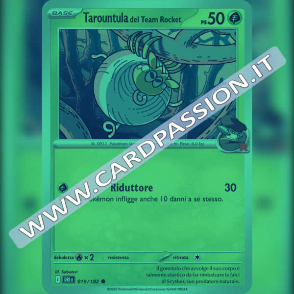 019/182 Tarountula del Team Rocket Reverse | Rivali Predestinati