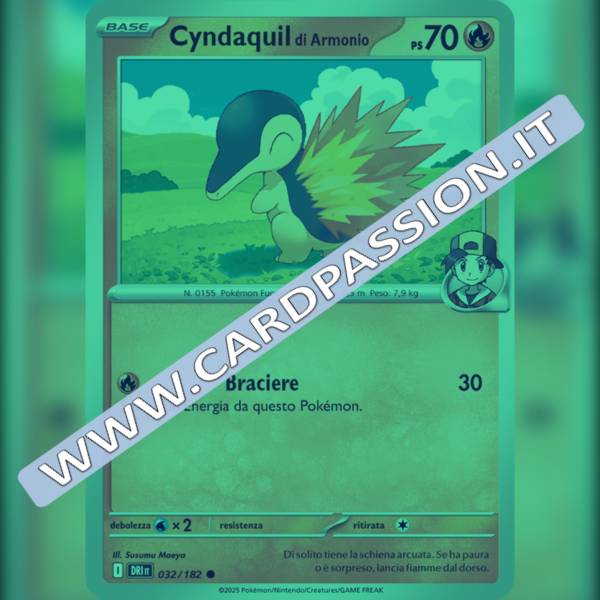032/182 Cyndaquil di Armonio Reverse | Rivali Predestinati