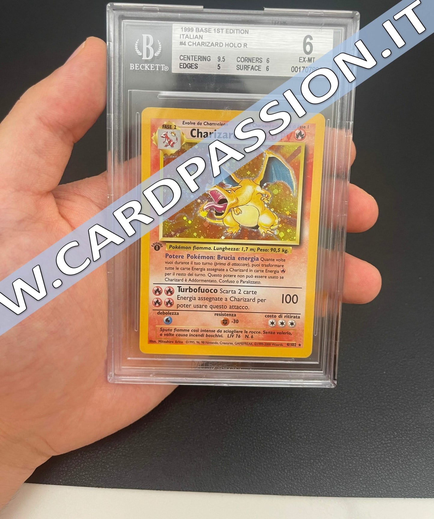 4/102 Charizard Holo Prima Edizione | Set Base - BGS 6