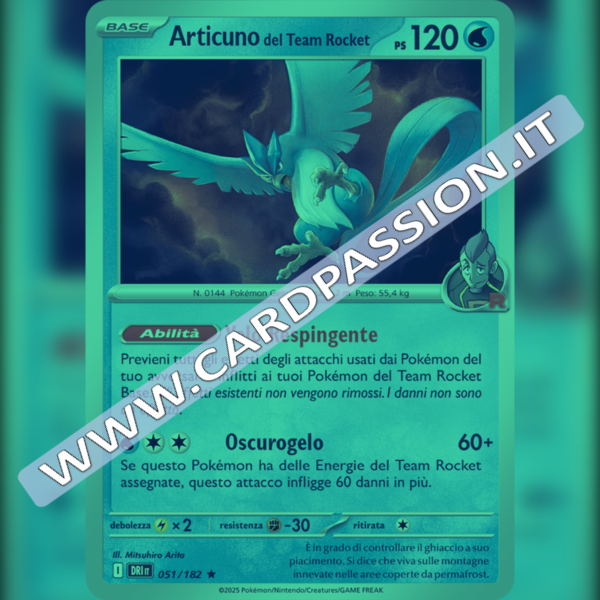 051/182 Articuno del Team Rocket Reverse | Rivali Predestinati