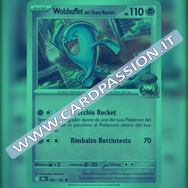 082/182 Wobbuffet del Team Rocket Reverse | Rivali Predestinati