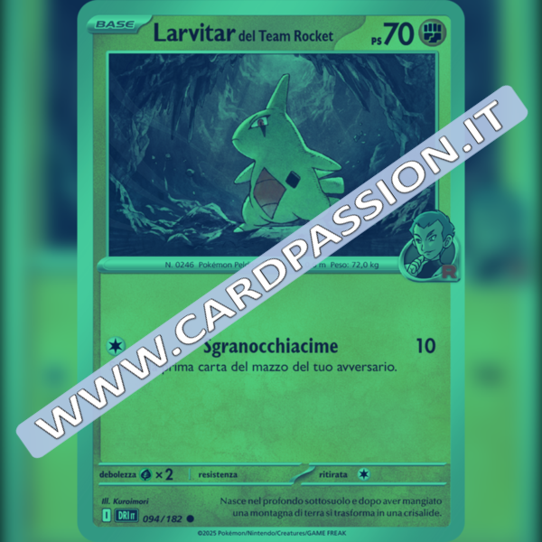 094/182 Larvitar del Team Rocket Reverse | Rivali Predestinati