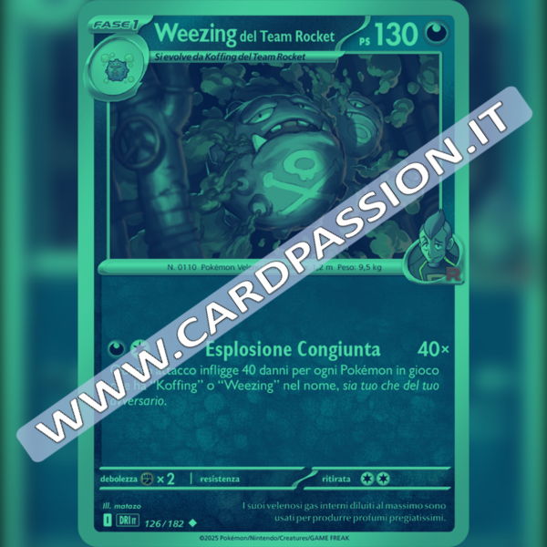 126/182 Weezing del Team Rocket Reverse | Rivali Predestinati
