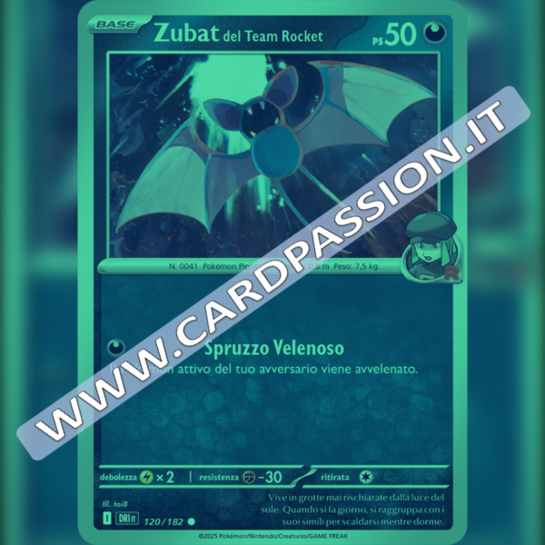 120/182 Zubat del Team Rocket Reverse | Rivali Predestinati