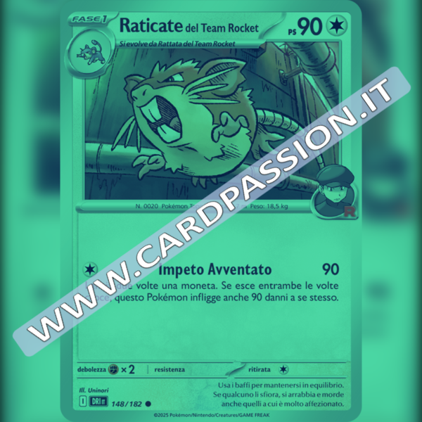 148/182 Raticate del Team Rocket Reverse | Rivali Predestinati