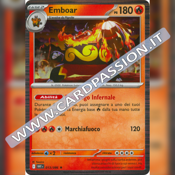 013/086 Emboar Holo | Fuoco Bianco