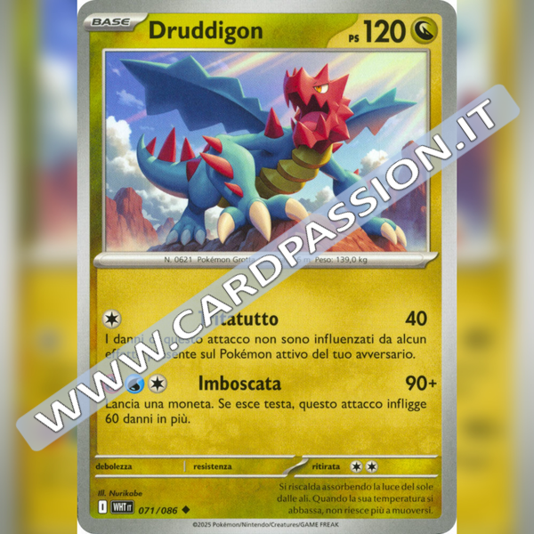 071/086 Druddigon | Fuoco Bianco