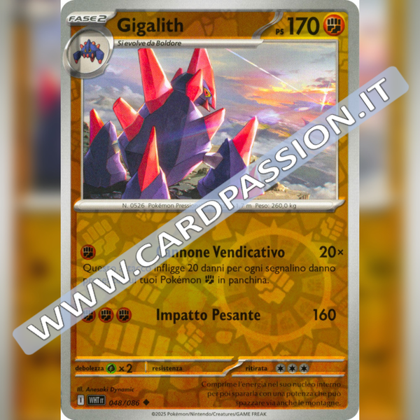 048/086 Gigalith Reverse | Fuoco Bianco
