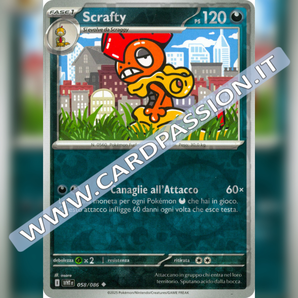 058/086 Scrafty Reverse | Fuoco Bianco