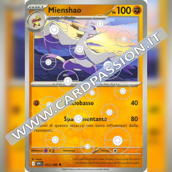 053/086 Mienshao Poke Ball Reverse | Fuoco Bianco
